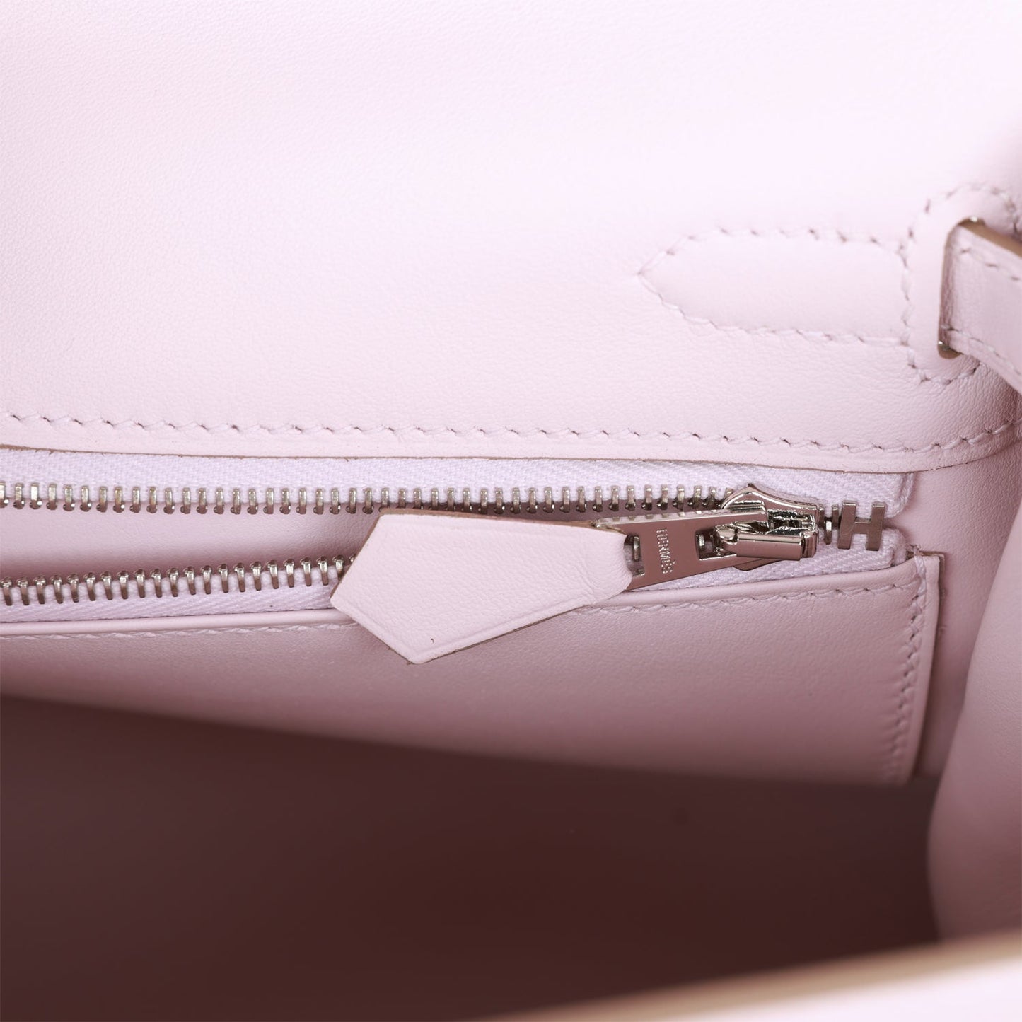 Hermes Kelly Retourne 25 Mauve Pale Swift Palladium Hardware