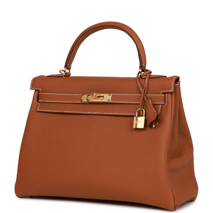 Hermes Kelly Retourne 32 Gold Togo Gold Hardware