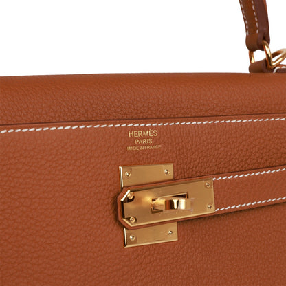 Hermes Kelly Retourne 32 Gold Togo Gold Hardware