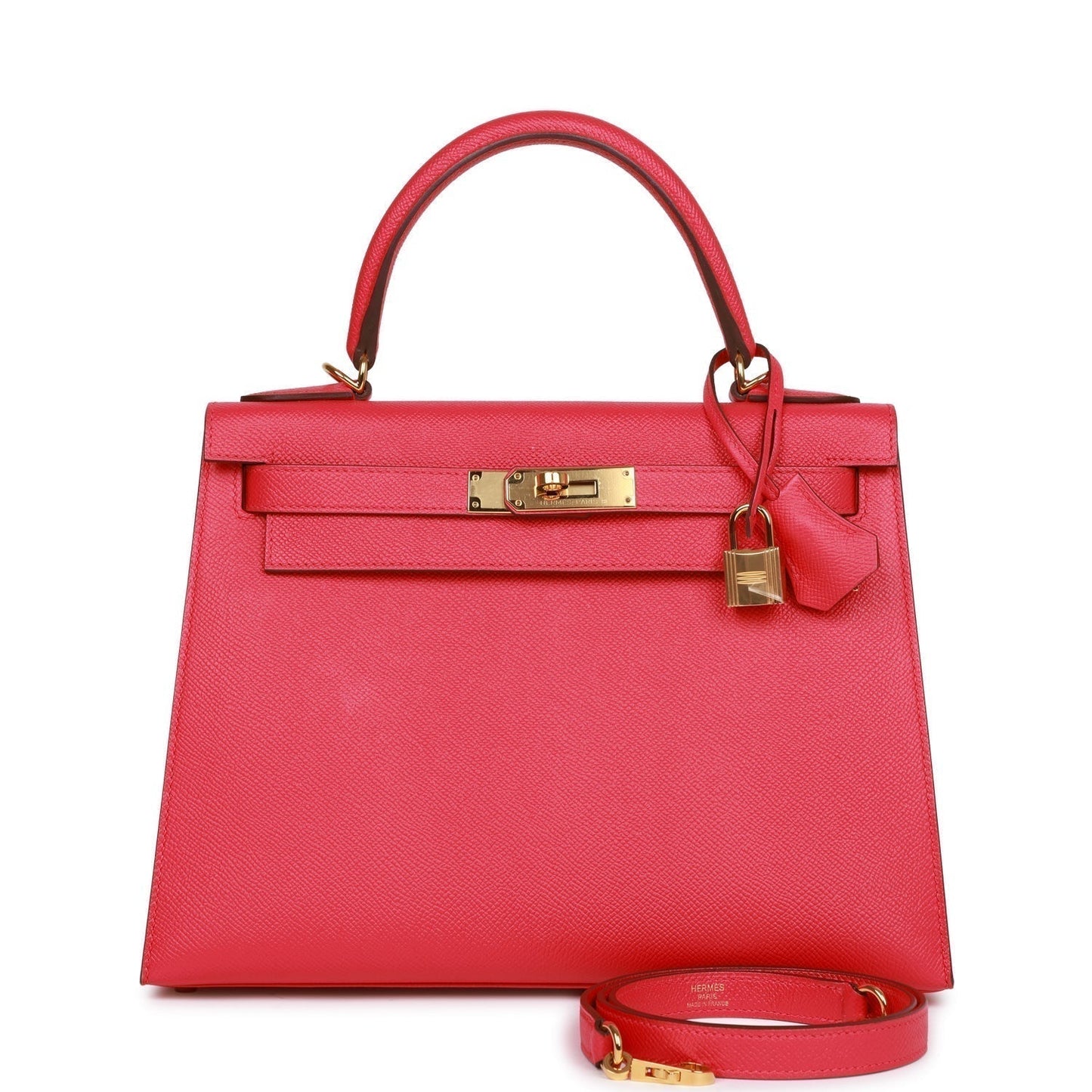 d Hermes Kelly Sellier 28 Rose Extreme Epsom Gold Hardware