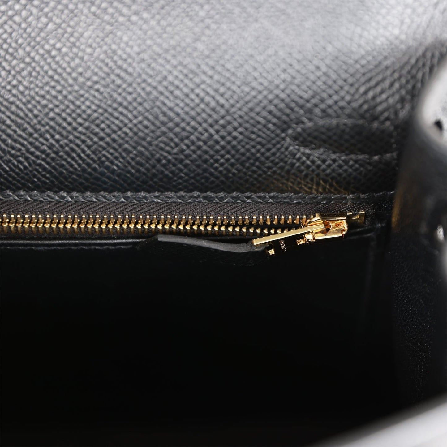 Hermes Kelly Sellier 25 Black Epsom  Gold Hardware