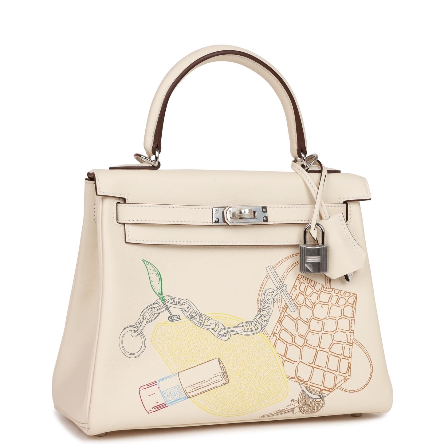 Hermes Kelly Retourne 25 In & Out Nata Swift Palladium Hardware