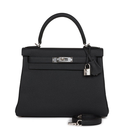 Hermes Kelly Retourne 28 Caban Togo Palladium Hardware