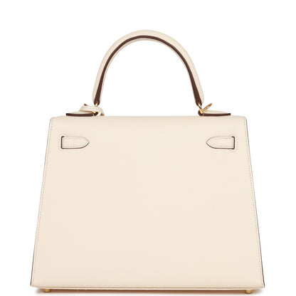 Hermes Kelly Sellier 25 Nata Epsom Gold Hardware