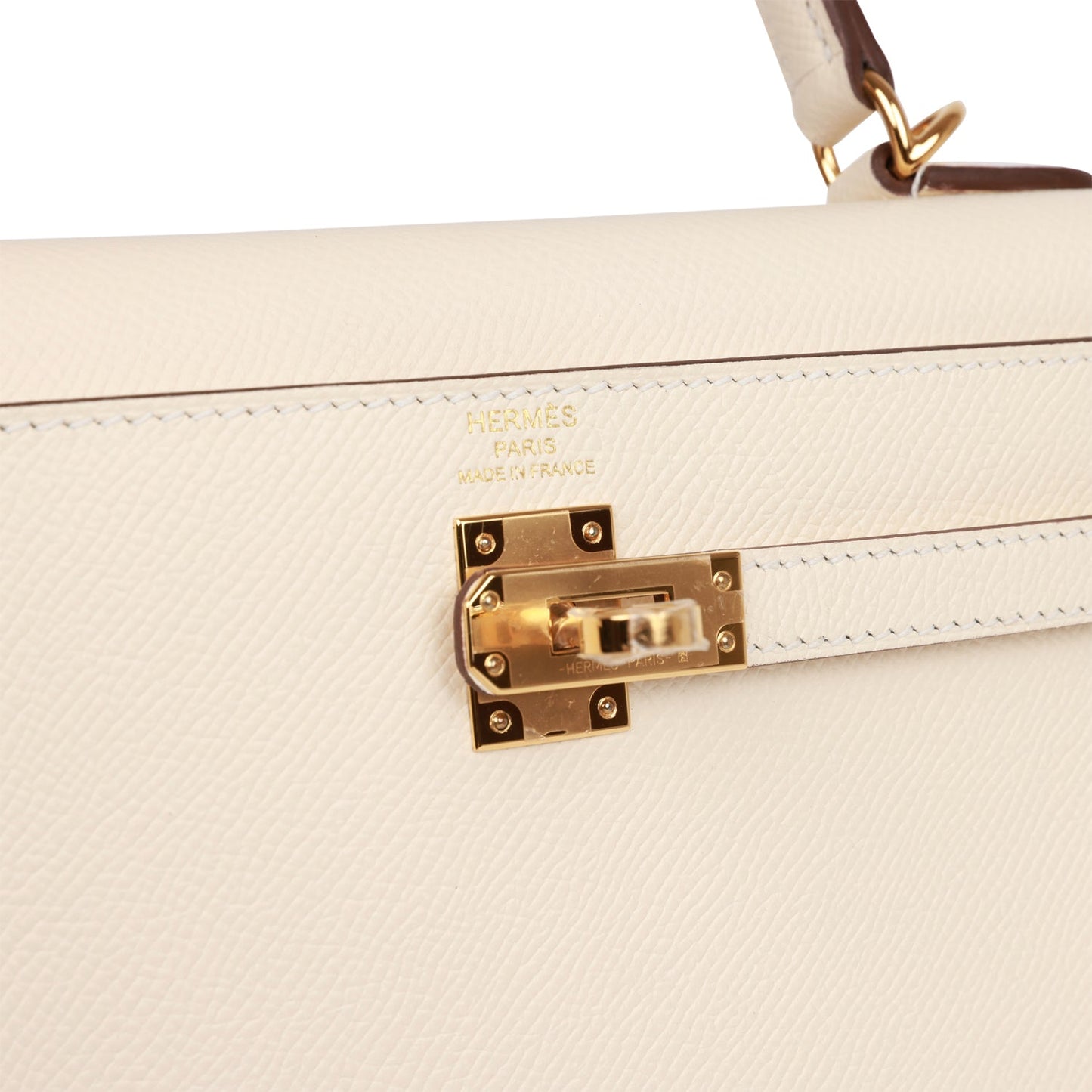 Hermes Kelly Sellier 25 Nata Epsom Gold Hardware