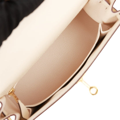 Hermes Kelly Sellier 25 Nata Epsom Gold Hardware