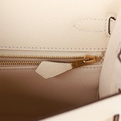 Hermes Kelly Sellier 25 Nata Epsom Gold Hardware