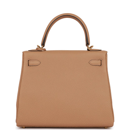 Hermes Kelly Retourne 25 Chai Togo Gold Hardware