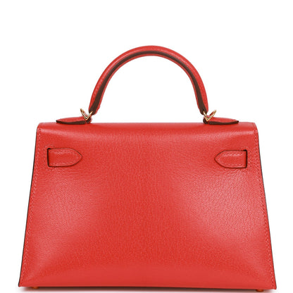 Hermes Kelly 20 Capucine Chevre Gold Hardware