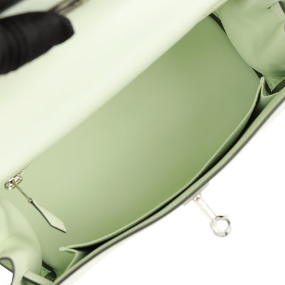 Hermes Kelly Retourne 25 Vert Fizz Swift Palladium Hardware