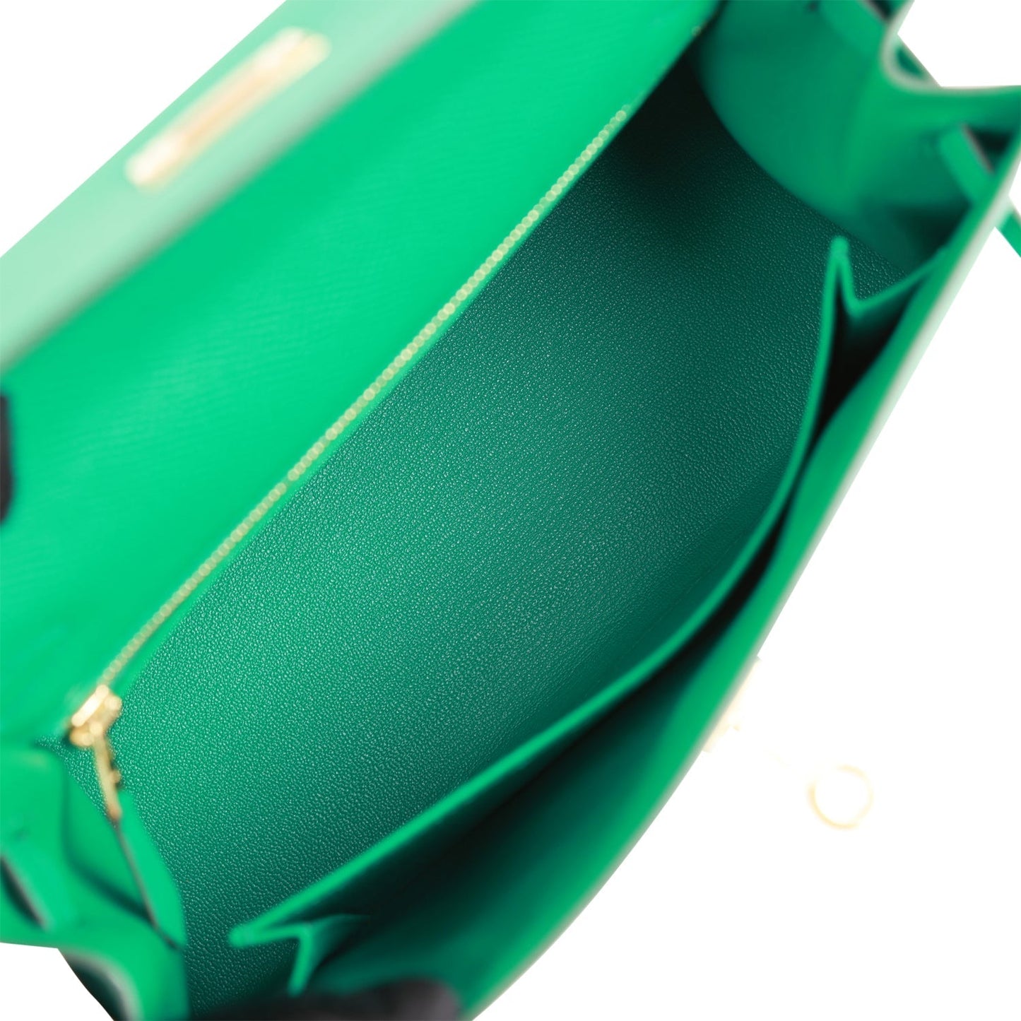 Hermes Kelly Sellier 25 Vert Jade Epsom Gold Hardware