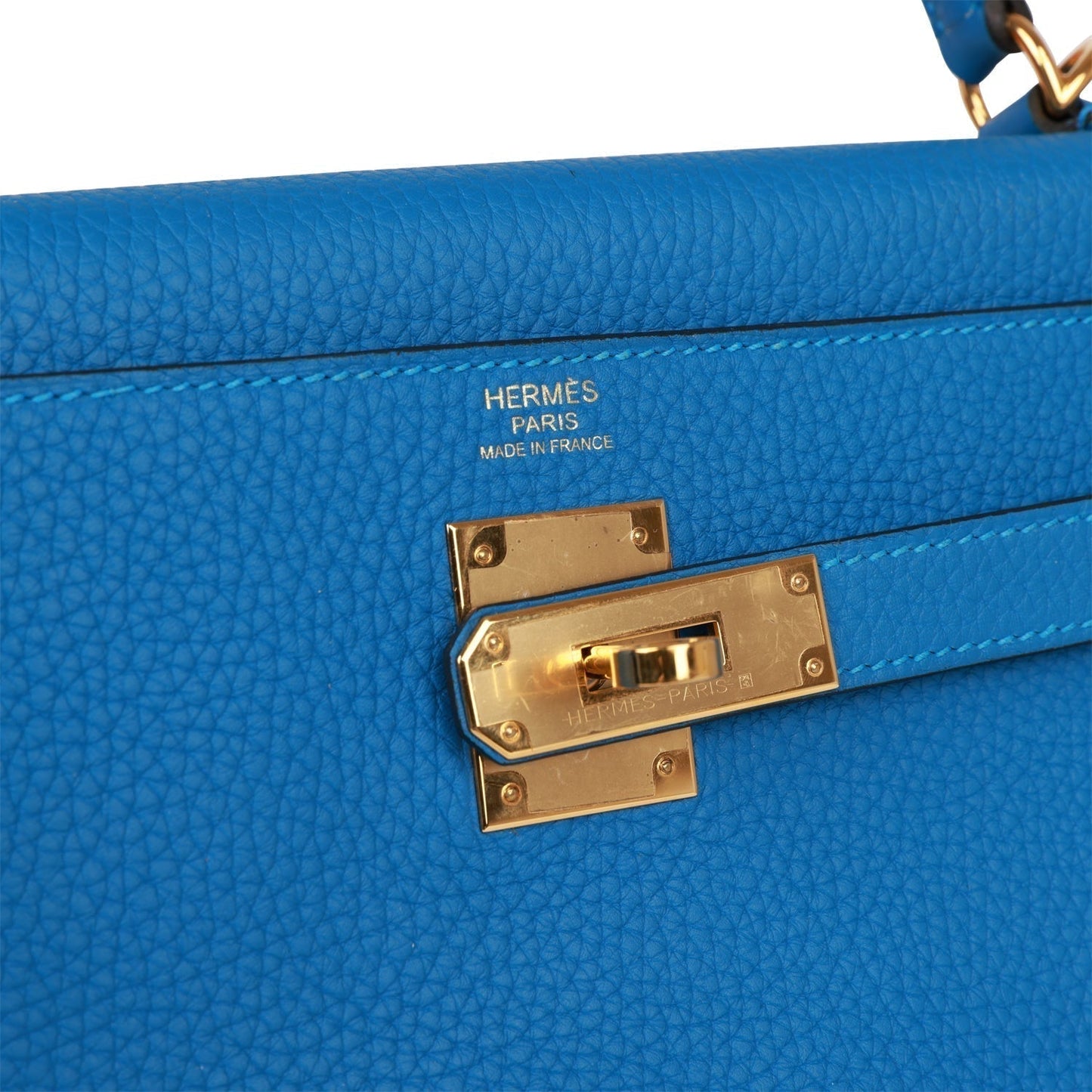 Hermes Kelly Retourne 32 Mykonos Clemence Gold Hardware