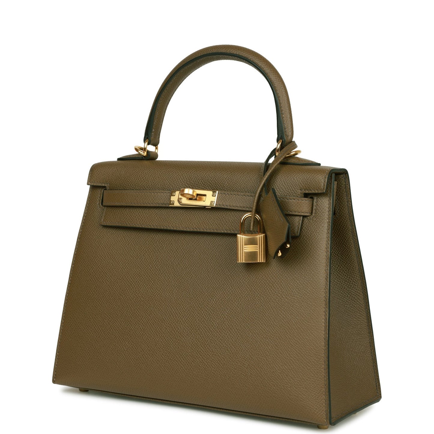 Hermes Kelly Sellier 25 Vert Olive Epsom Gold Hardware