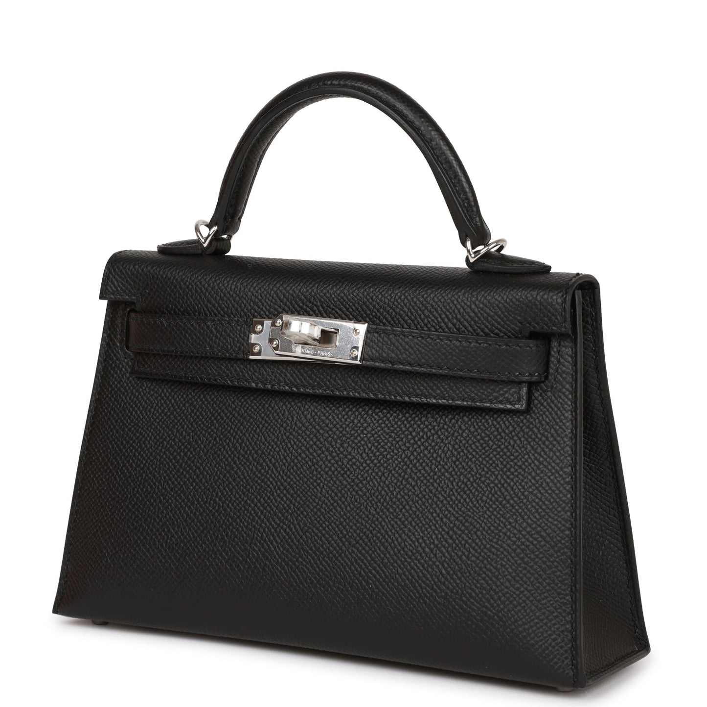 Hermes Kelly Sellier 20 Black Epsom Palladium Hardware