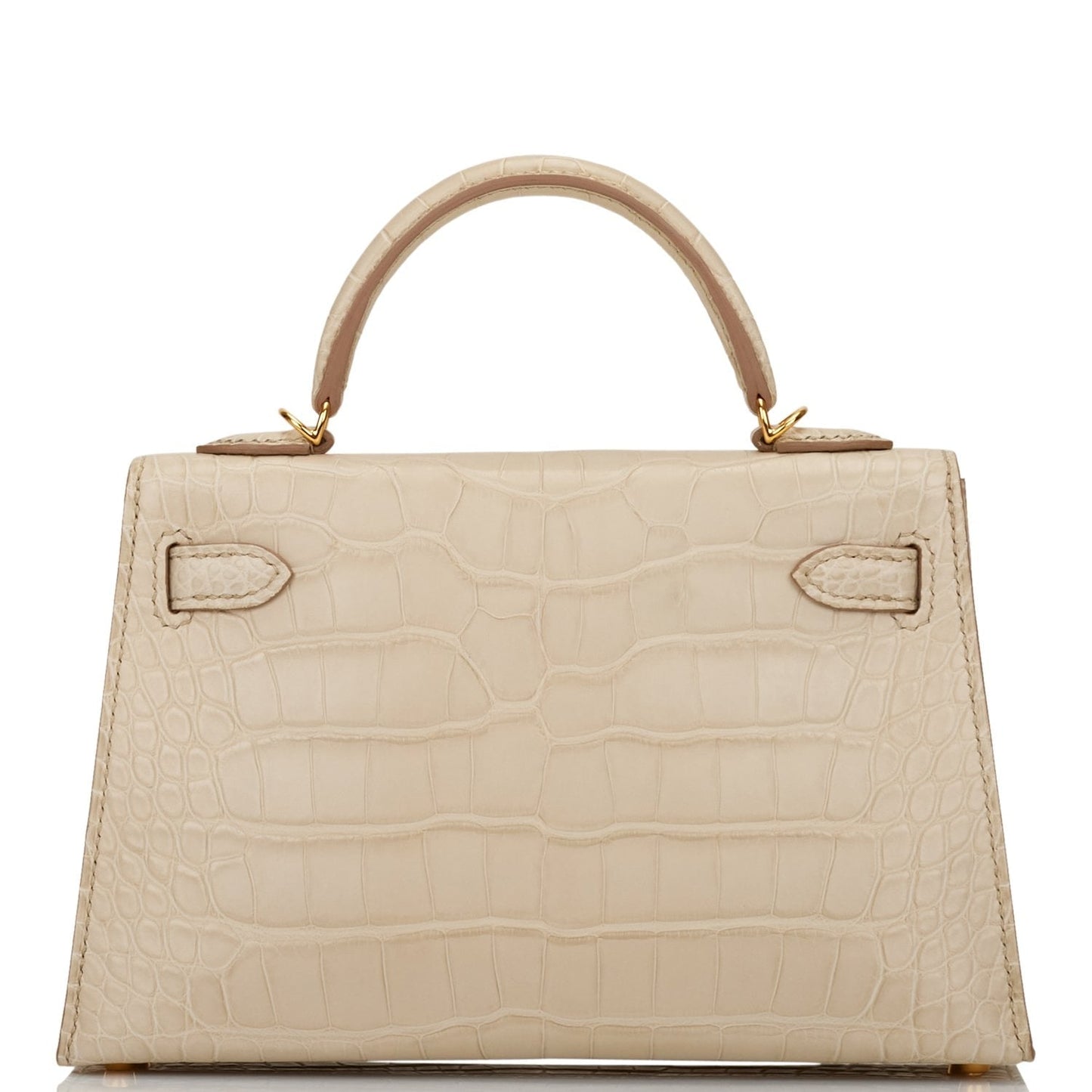 Hermes Kelly Sellier 20cm Beton Matte Alligator Gold Hardware