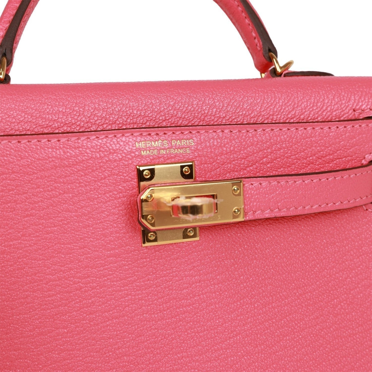 Hermes Kelly Sellier 20 Rose Lipstick Chèvre Gold Hardware