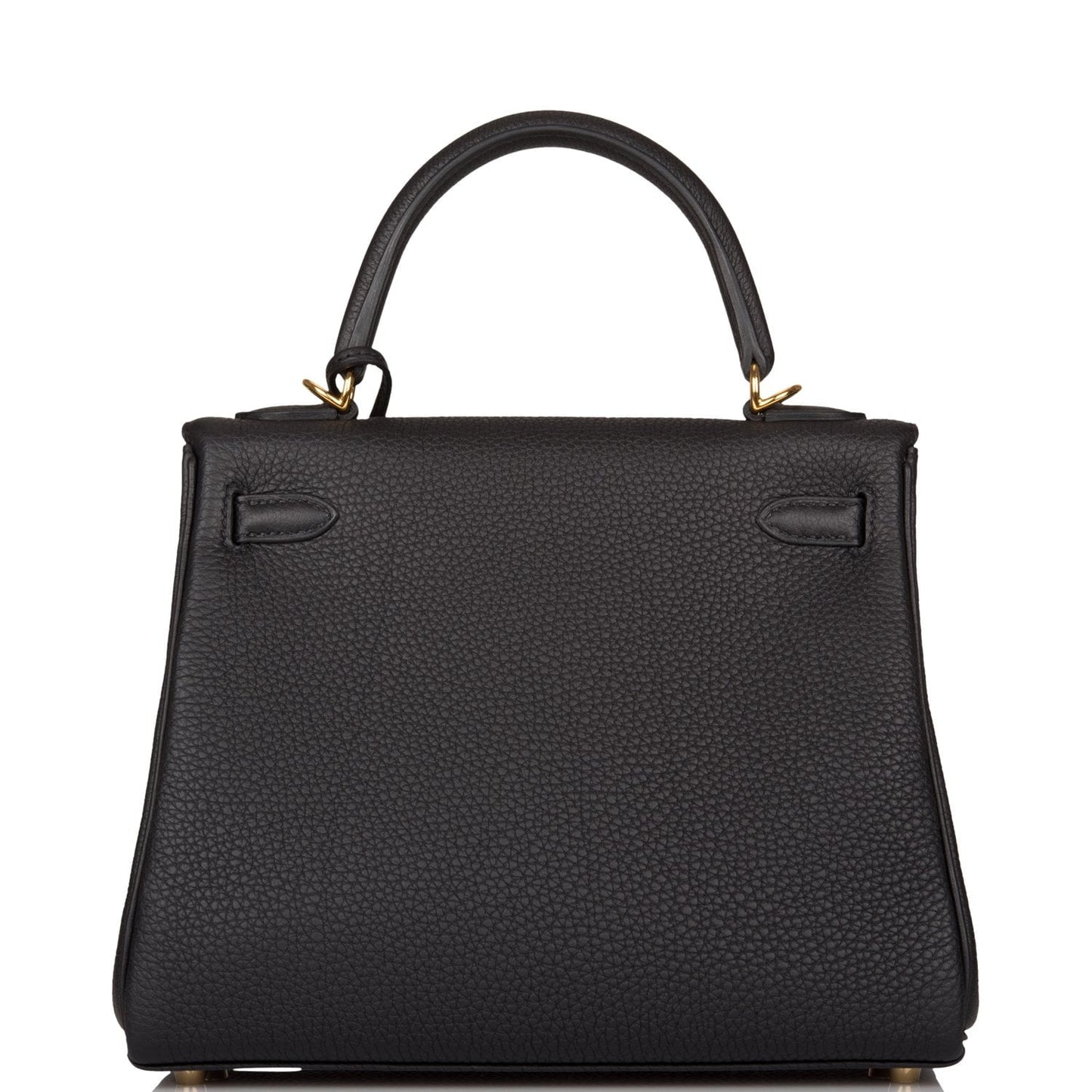 Hermes Kelly Retourne 25 Black Togo Gold Hardware