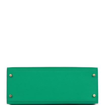 Hermes Kelly Sellier 28 Vert Jade Epsom Gold Hardware