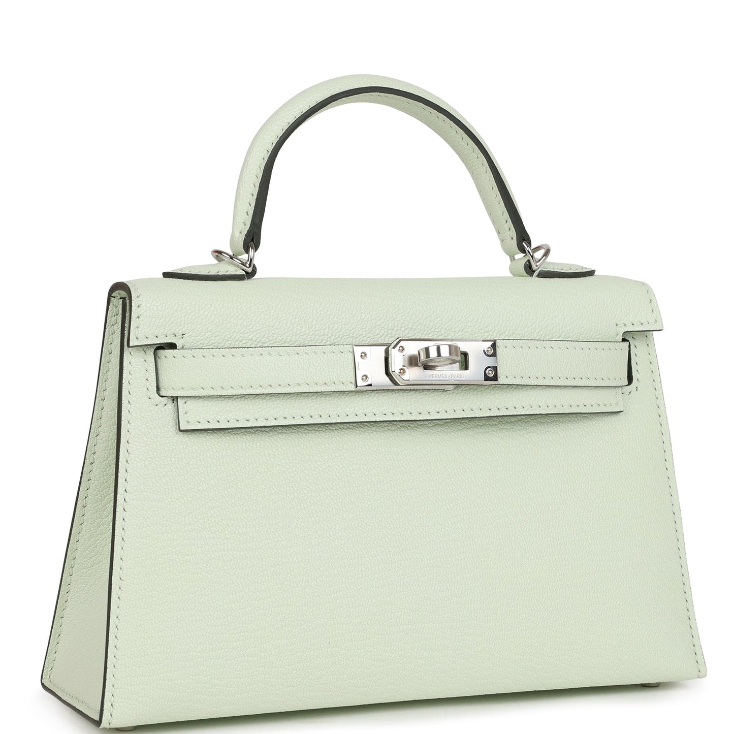 Hermes Kelly Sellier 20 Vert Fizz Chevre Palladium Hardware