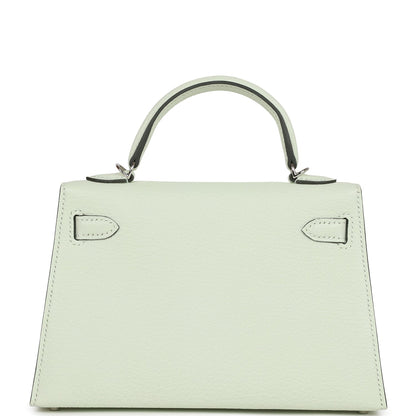 Hermes Kelly Sellier 20 Vert Fizz Chevre Palladium Hardware