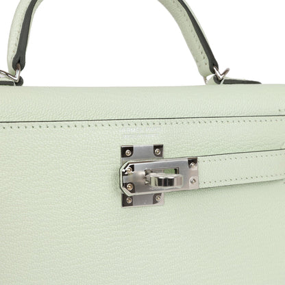 Hermes Kelly Sellier 20 Vert Fizz Chevre Palladium Hardware