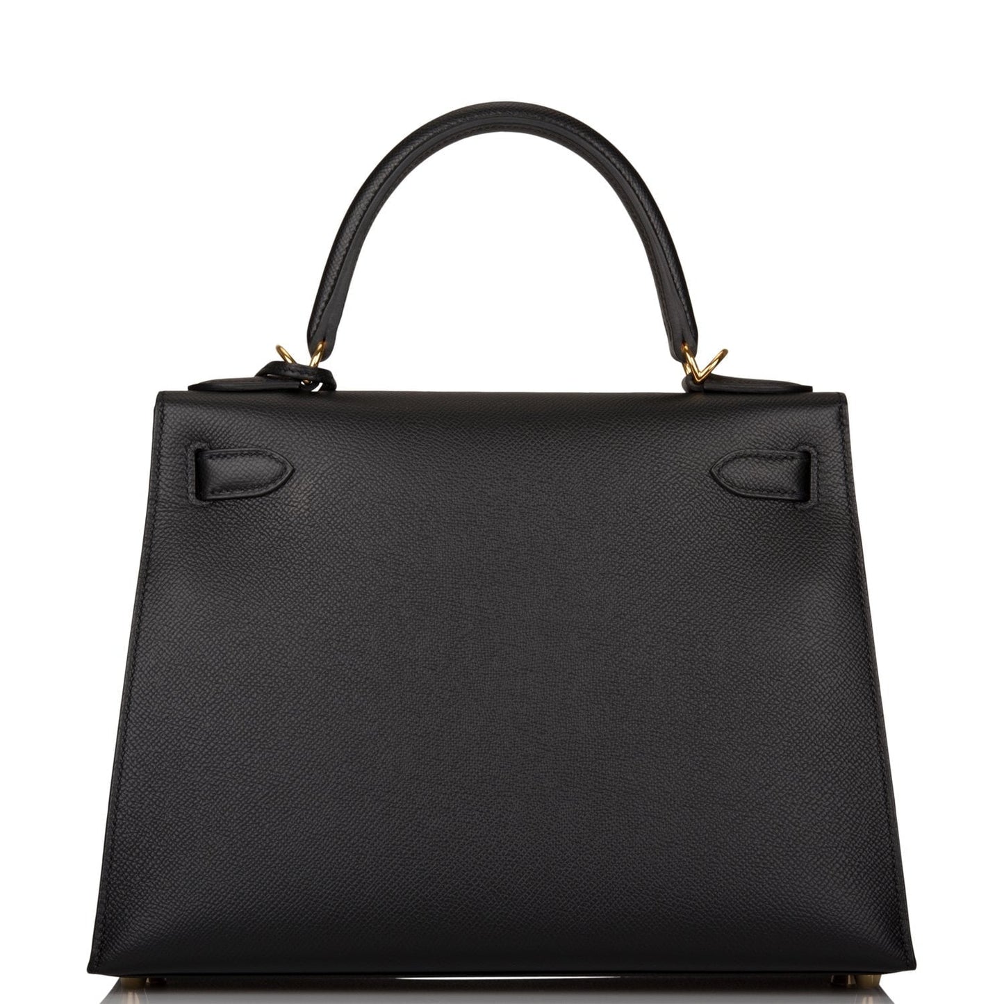 Hermes Kelly Sellier 28 Black Epsom Gold Hardware