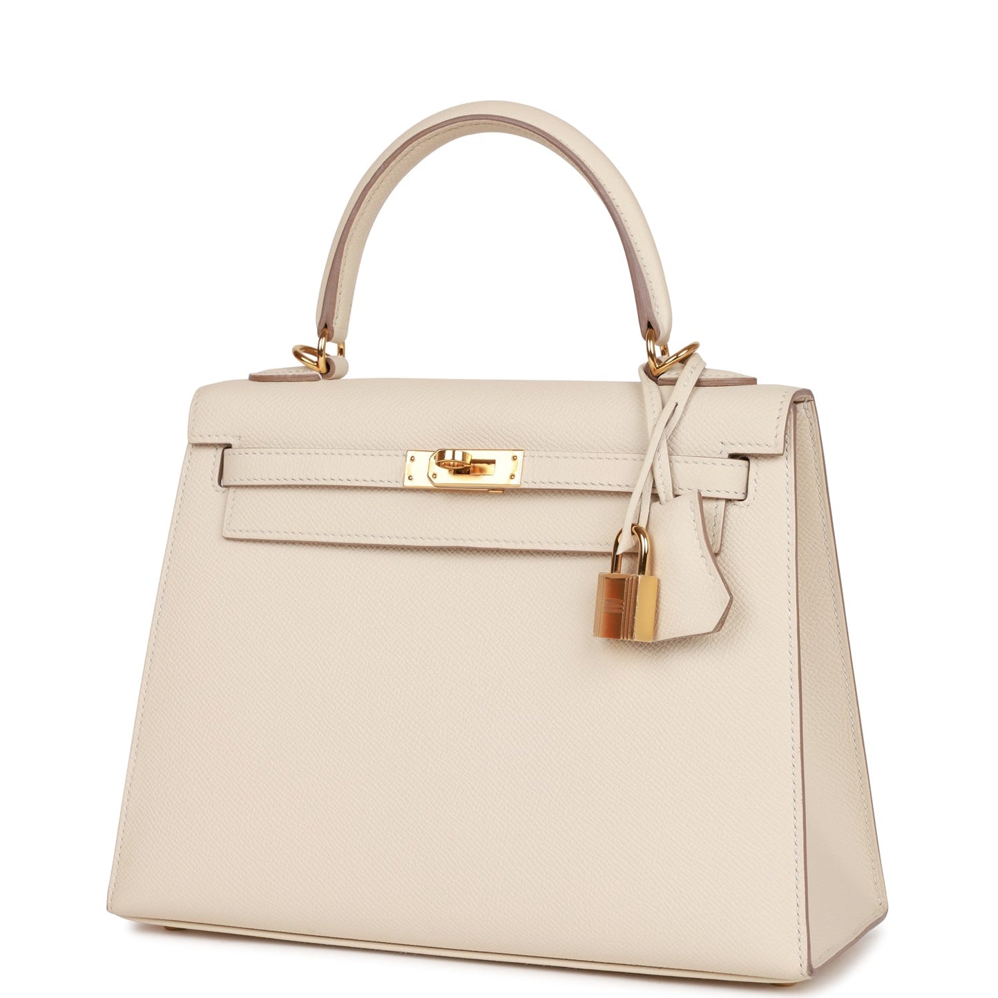 Hermes Kelly Sellier 25 Craie Epsom Gold Hardware