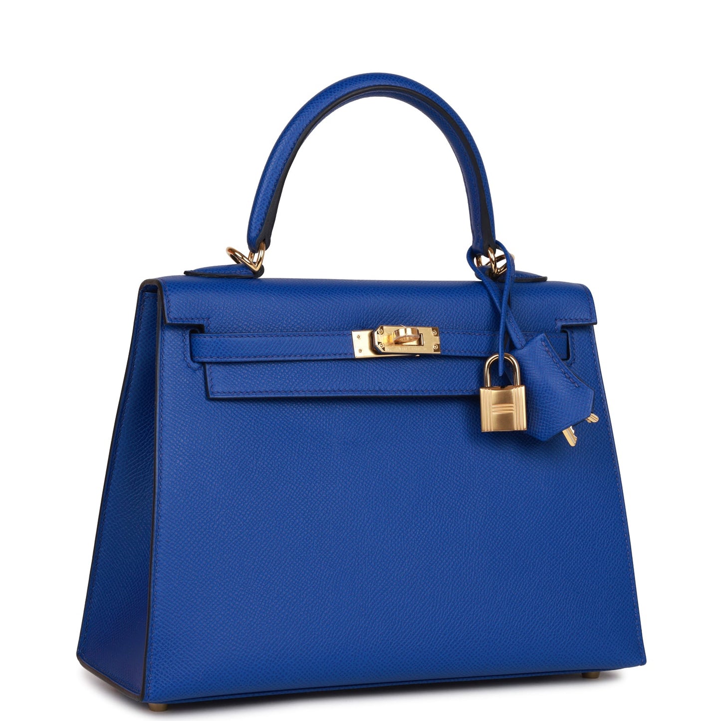 Hermes Kelly Sellier 25 Bleu Royal Epsom Gold Hardware