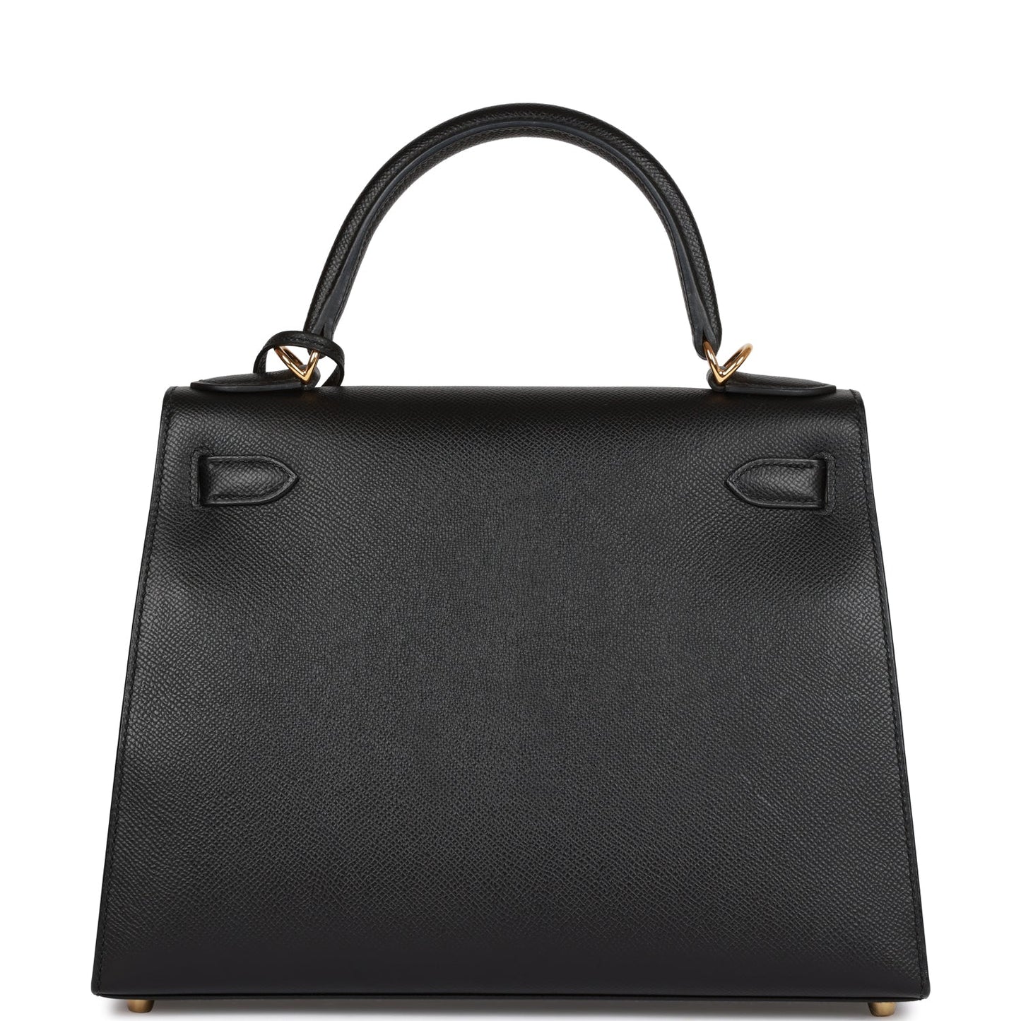 Hermes Kelly Sellier 28 Black Epsom Gold Hardware