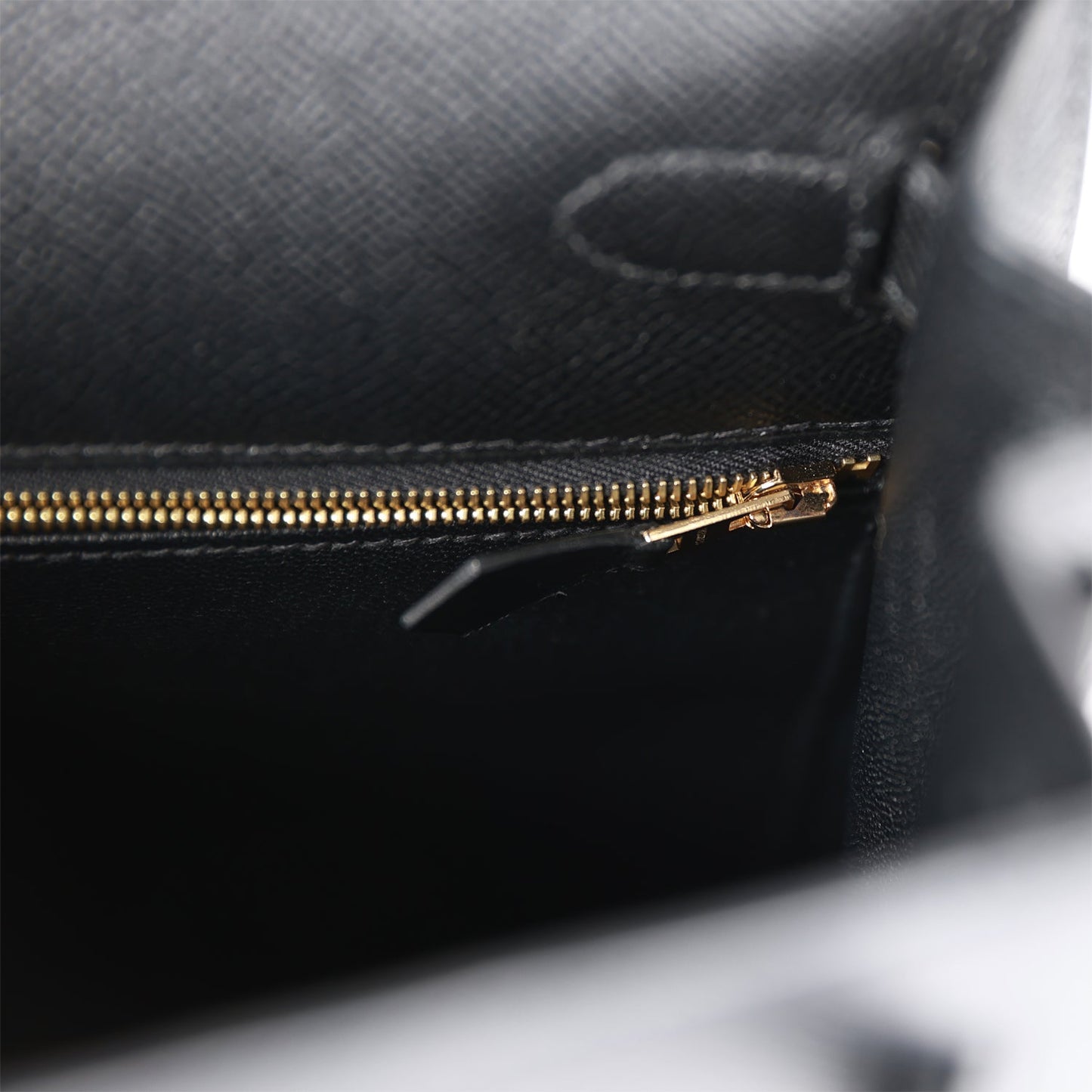 Hermes Kelly Sellier 28 Black Epsom Gold Hardware