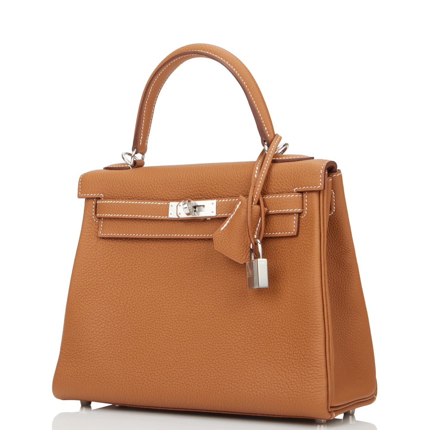 Hermes Kelly Retourne 25 Gold Togo Palladium Hardware