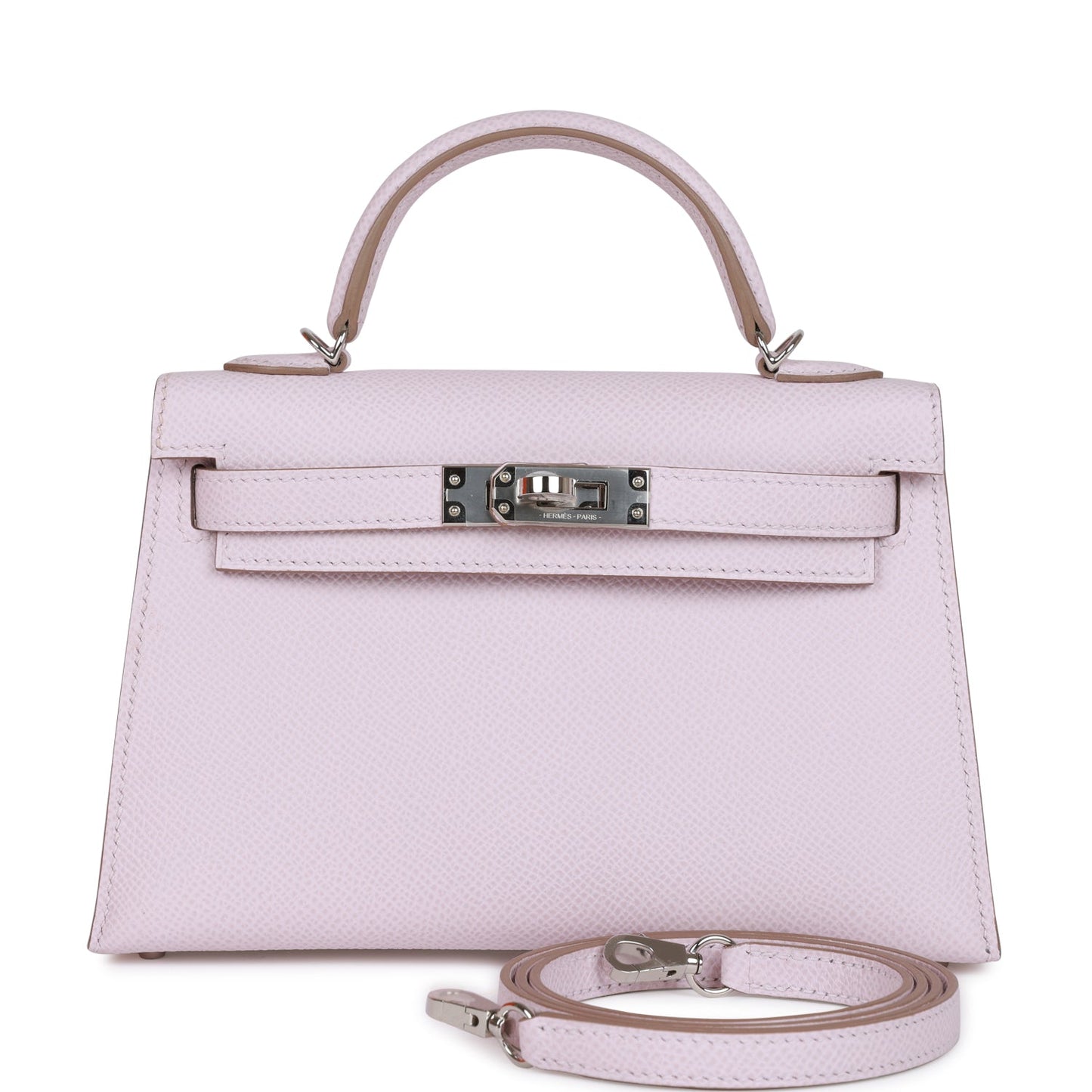 Hermes Kelly Sellier 20 Mauve Pale Epsom Palladium Hardware