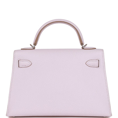 Hermes Kelly Sellier 20 Mauve Pale Epsom Palladium Hardware