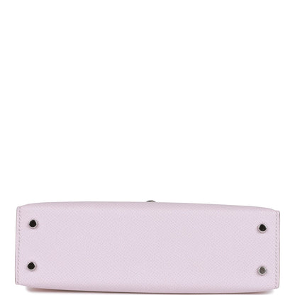 Hermes Kelly Sellier 20 Mauve Pale Epsom Palladium Hardware