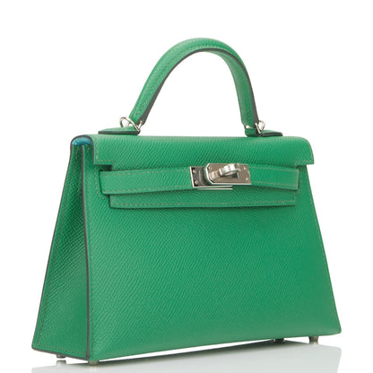 Hermes Kelly Sellier 20 Cactus Verso Epsom Palladium Hardware