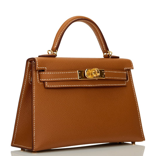 Hermes Kelly Sellier 20 Gold Epsom Gold Hardware