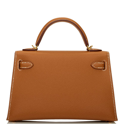 Hermes Kelly Sellier 20 Gold Epsom Gold Hardware