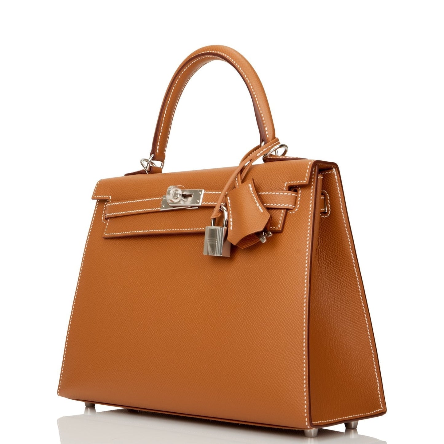 Hermes Kelly Sellier 25 Gold Epsom Palladium Hardware