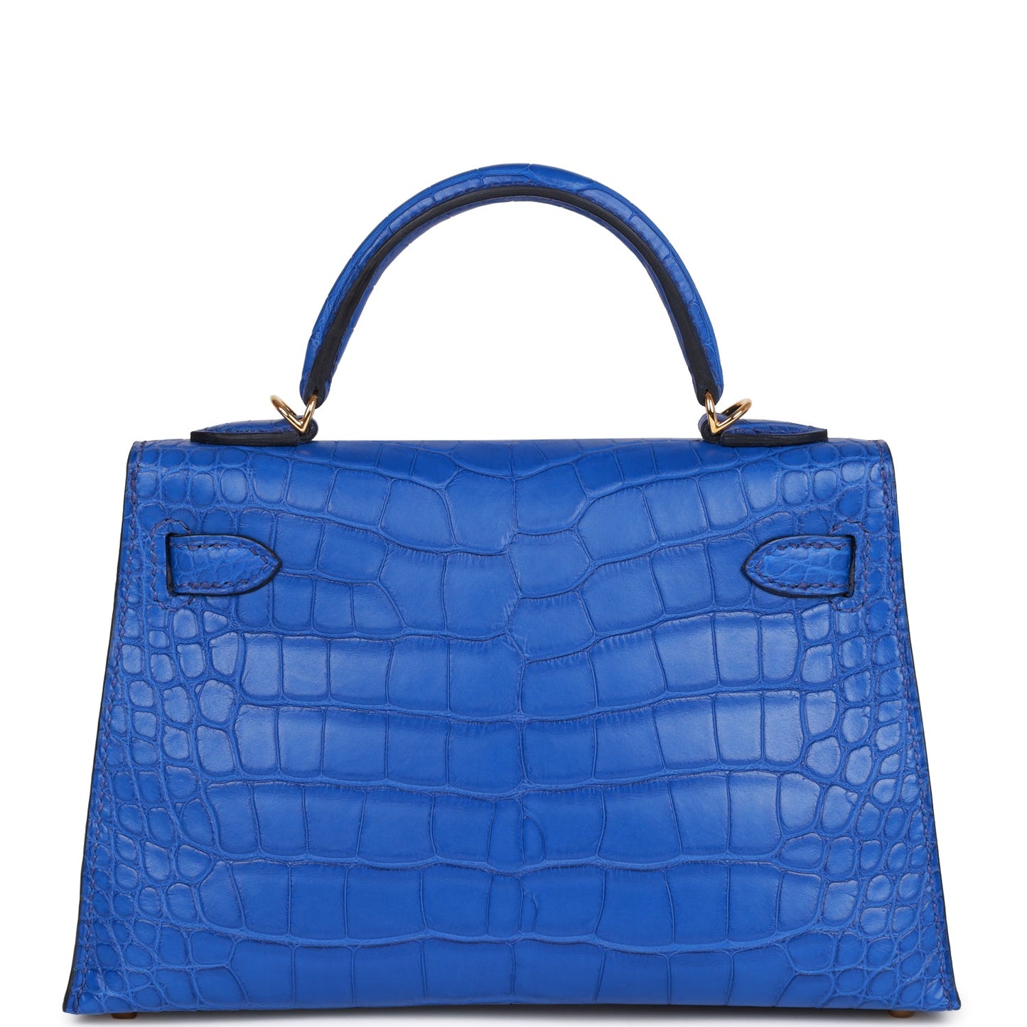 Hermes Kelly Sellier 20 Bleu Royal Matte Alligator Gold Hardware