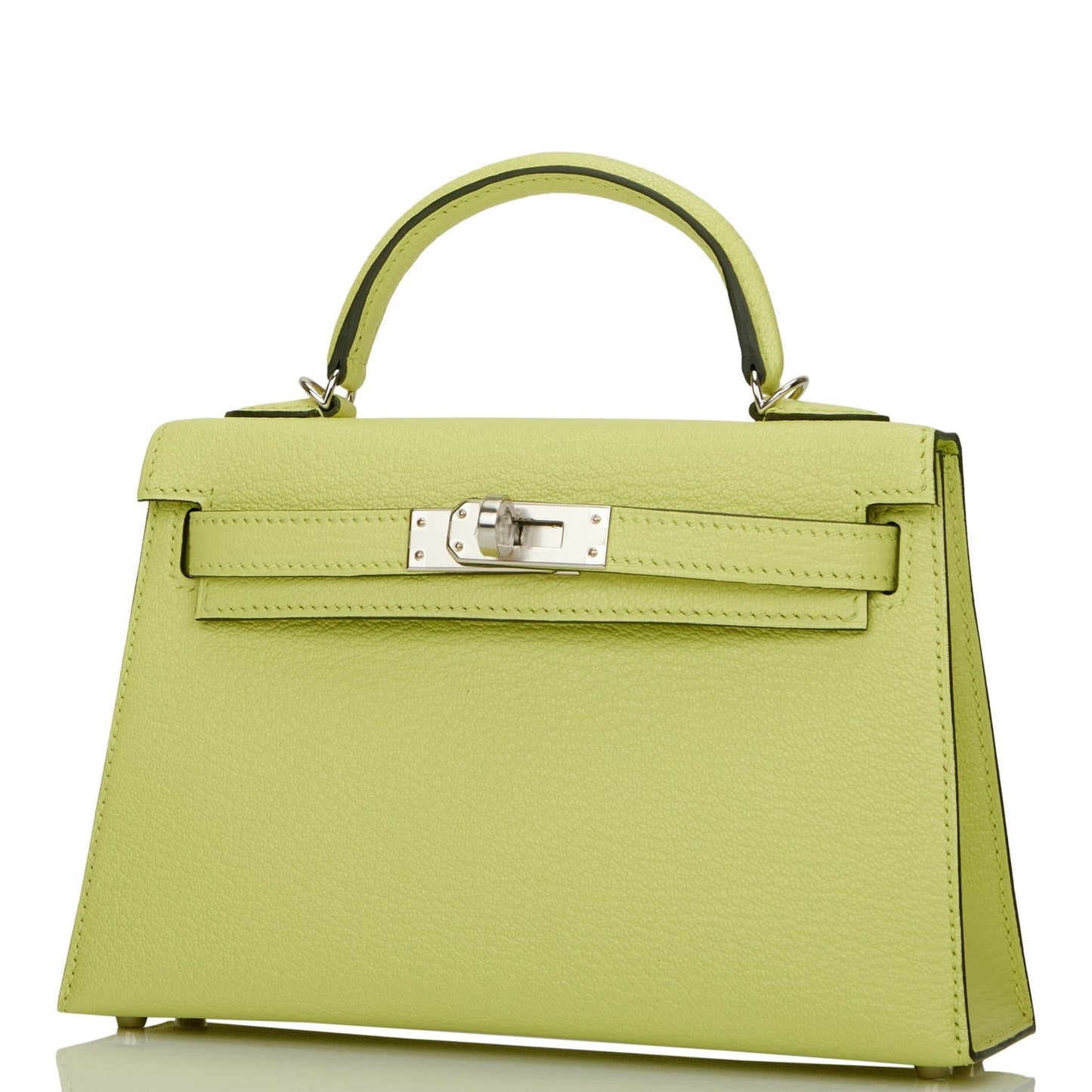 Hermes Kelly Sellier 20 Jaune Bourgeon Chevre Palladium Hardware