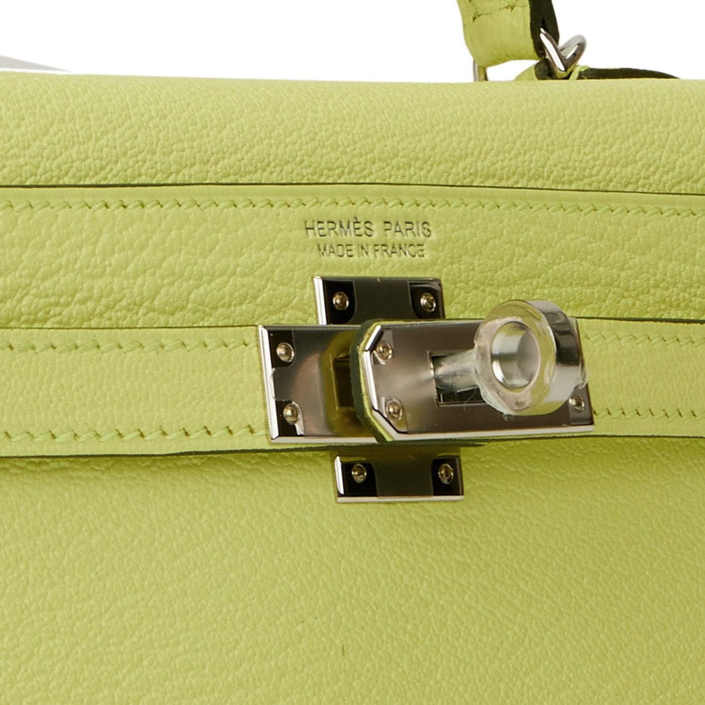 Hermes Kelly Sellier 20 Jaune Bourgeon Chevre Palladium Hardware