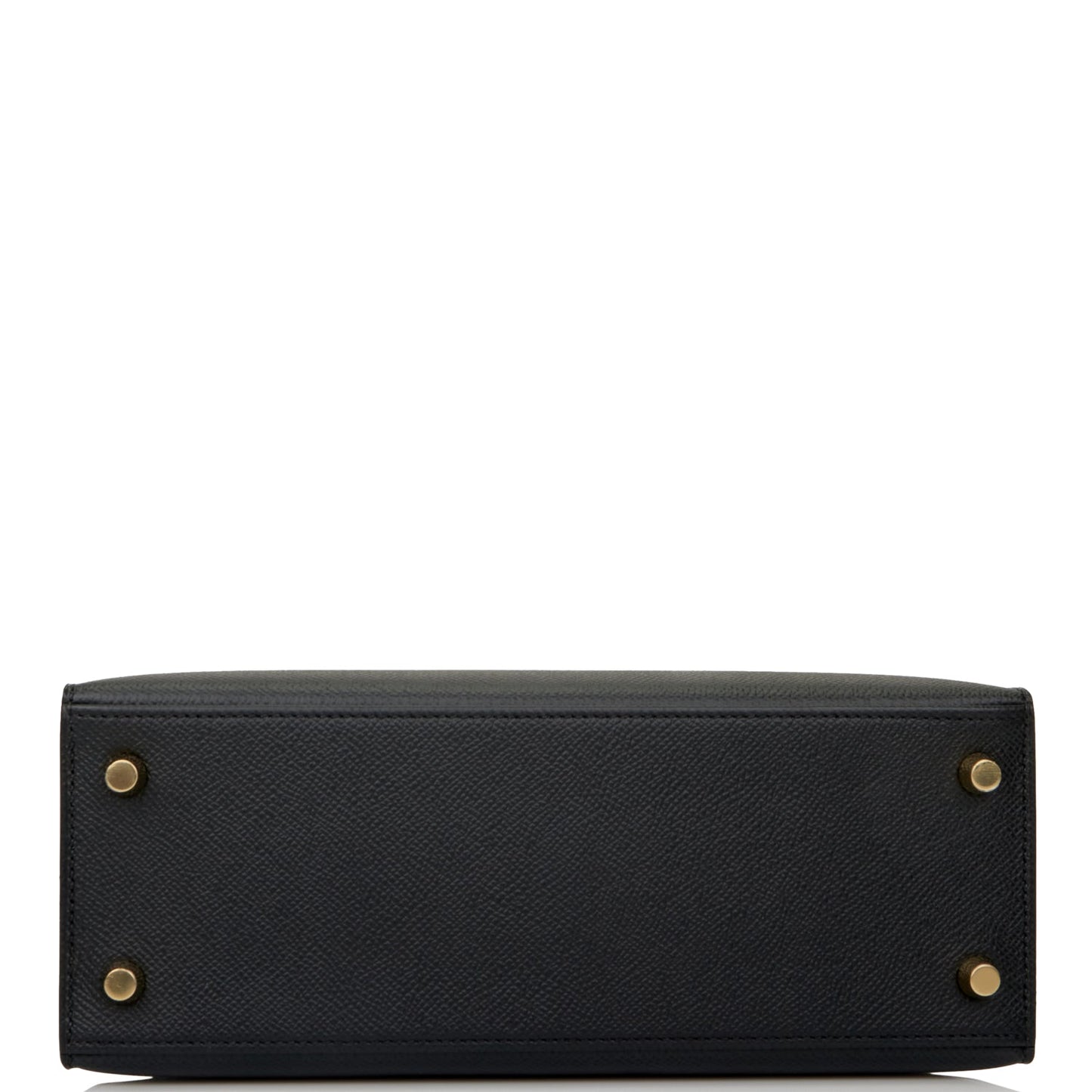 Hermes Kelly Sellier 25 Black Epsom Gold Hardware