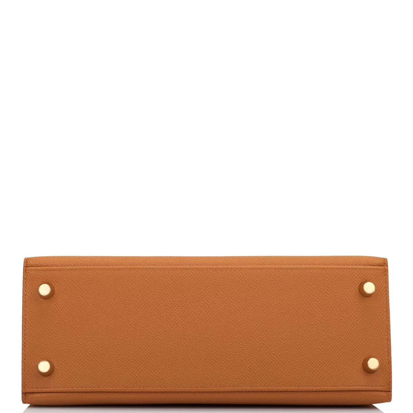 Hermes Special Order (HSS) Kelly Sellier 25 Gold and Apricot Epsom Gold Hardware