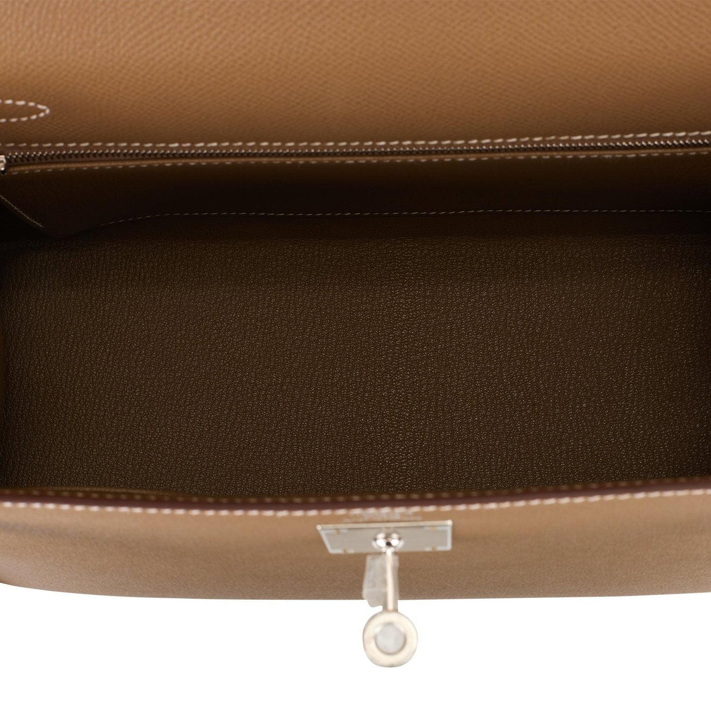 Hermes Kelly Sellier 28 Etoupe Epsom Palladium Hardware