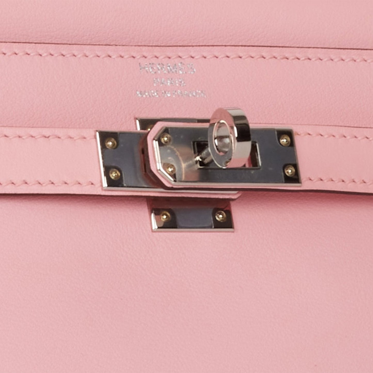 Hermes Kelly Retourne 25 Rose Sakura Swift Palladium Hardware