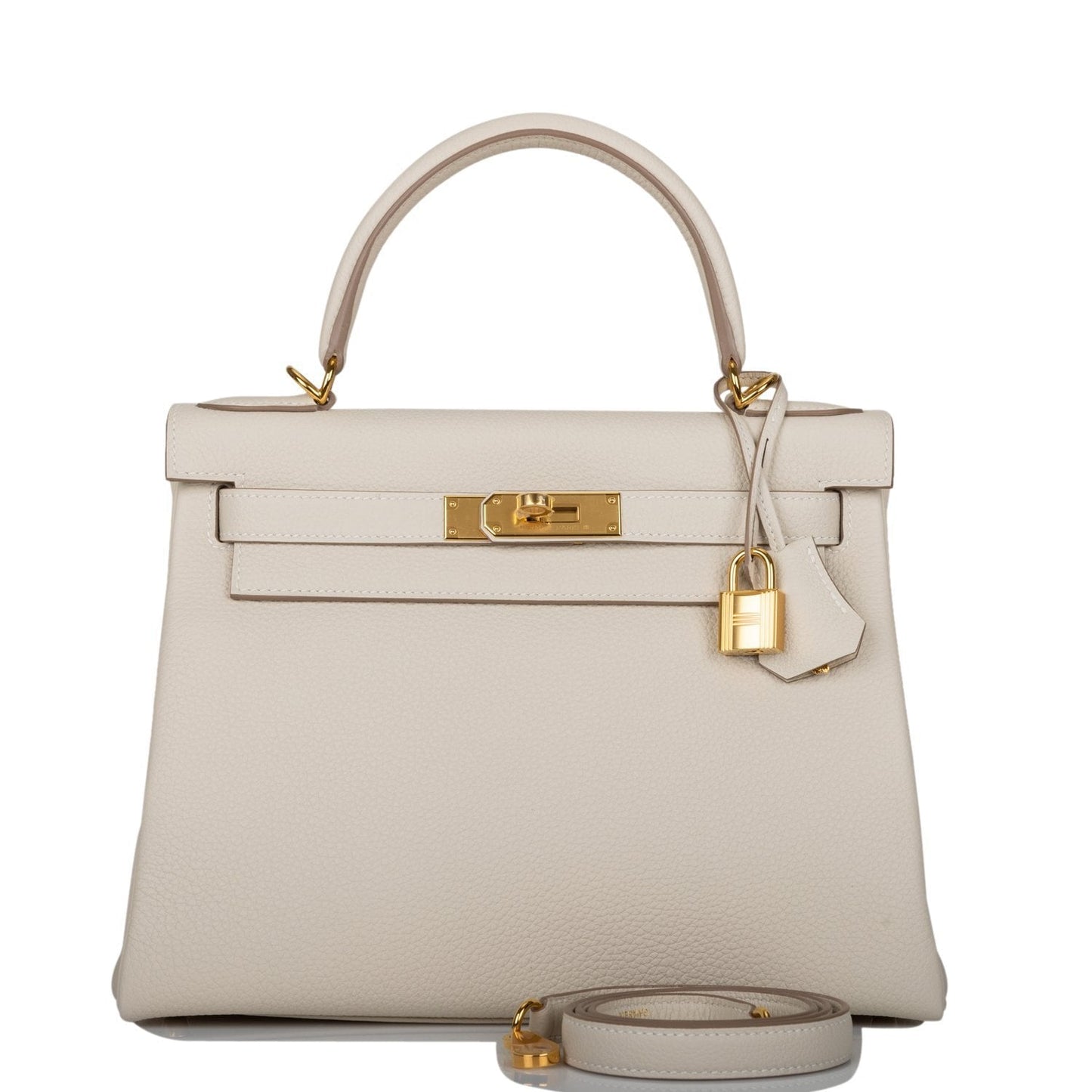 Hermes Kelly Retourne 28 Craie Togo Gold Hardware