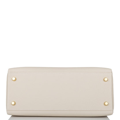 Hermes Kelly Retourne 28 Craie Togo Gold Hardware