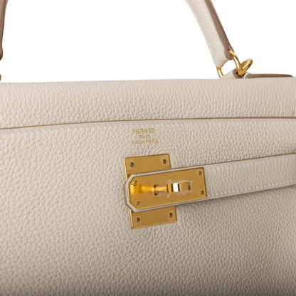 Hermes Kelly Retourne 28 Craie Togo Gold Hardware