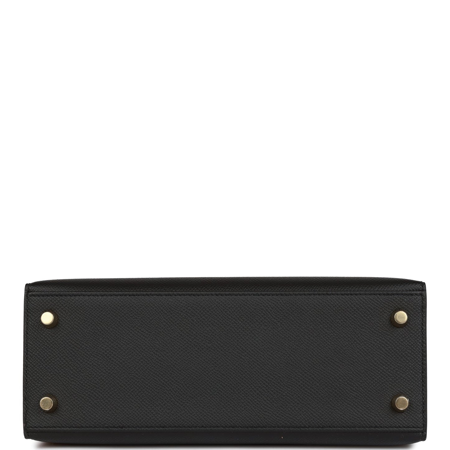 Hermes Kelly Sellier 25 Black Epsom Gold Hardware