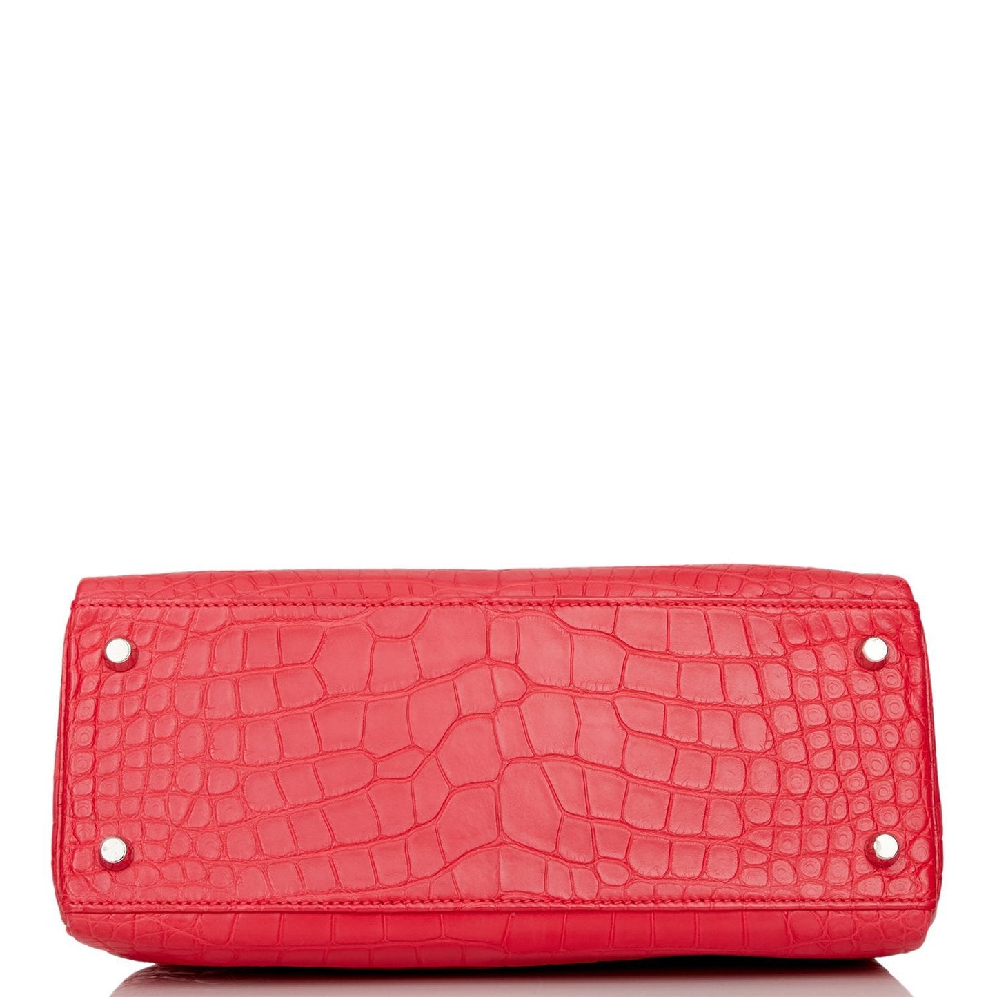 Hermes Kelly Retourne 28 Rose Extreme Matte Alligator Palladium Hardware